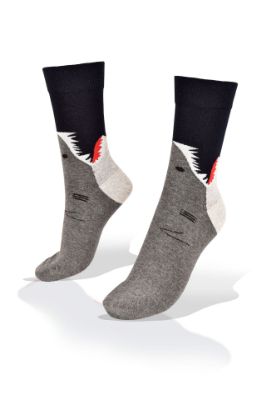 Picture of Shark with Open Mouth Pair of Socks 