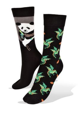 Picture of Panda and Dragons 2 Pairs of Socks 