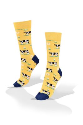 Picture of Cows on Yellow Socks 