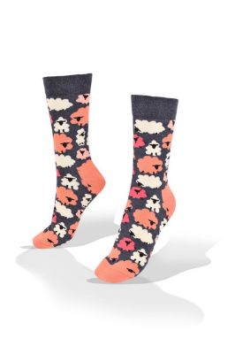 Picture of White and Salmon Sheep Socks