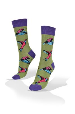 Picture of Hummingbirds on Green Socks