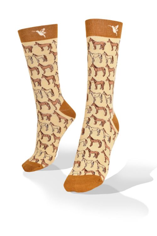 Picture of Brown Horses Exclusive  Aves del Plata™ Design Socks