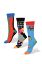 Picture of 3 Pairs of Socks: Vertical Stripes, Modern Art and Rubrik Cube  