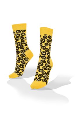 Picture of Emojis on Black Socks