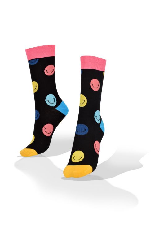 Picture of Happy Face Emojis Multicolor Socks