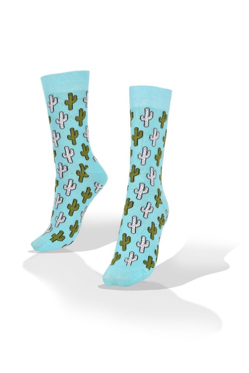 Picture of Cactus on Blue Sky Socks
