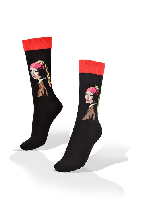 Picture of The Girl with the Pearl Earring from Vermeer Socks