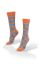 Picture of Cactus on Orange and Blue Stripes Socks