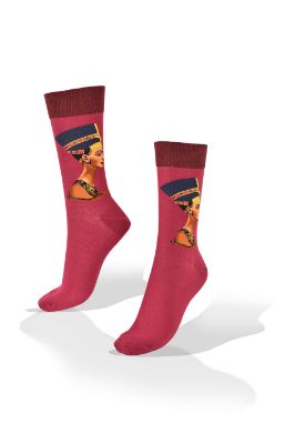 Picture of Nefertiti on PInk Socks