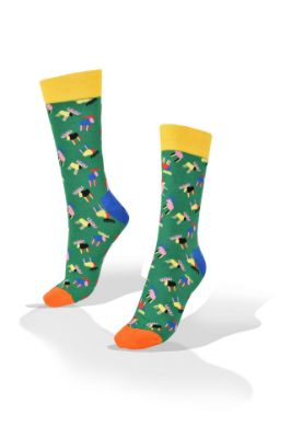 Picture of Reindeers on Green Socks