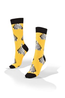 Picture of Sebra on Yellow Socks