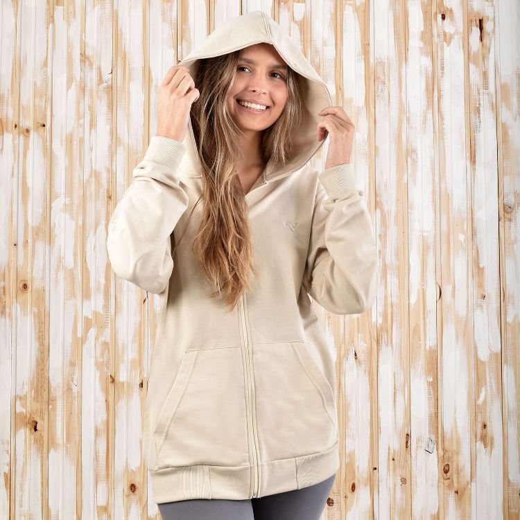 Picture of Natural Ivory Zip-Hoodie