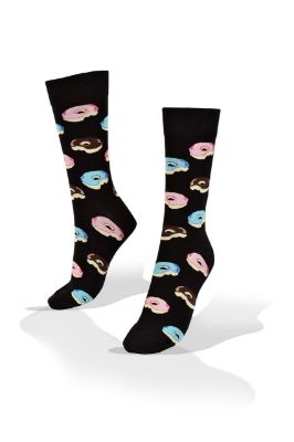 Picture of Donuts on Black Socks