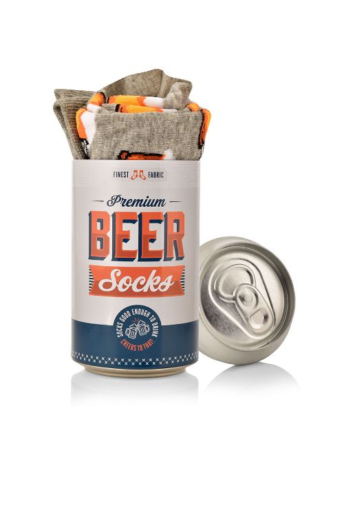 Picture of Beer Socks with Can of Beer Pack