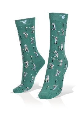 Picture of Golfers Women and Men on Green Exclusive Socks 