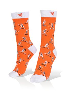 Picture of Men Playing Tennis Player  on Orange Court Exclusive Socks